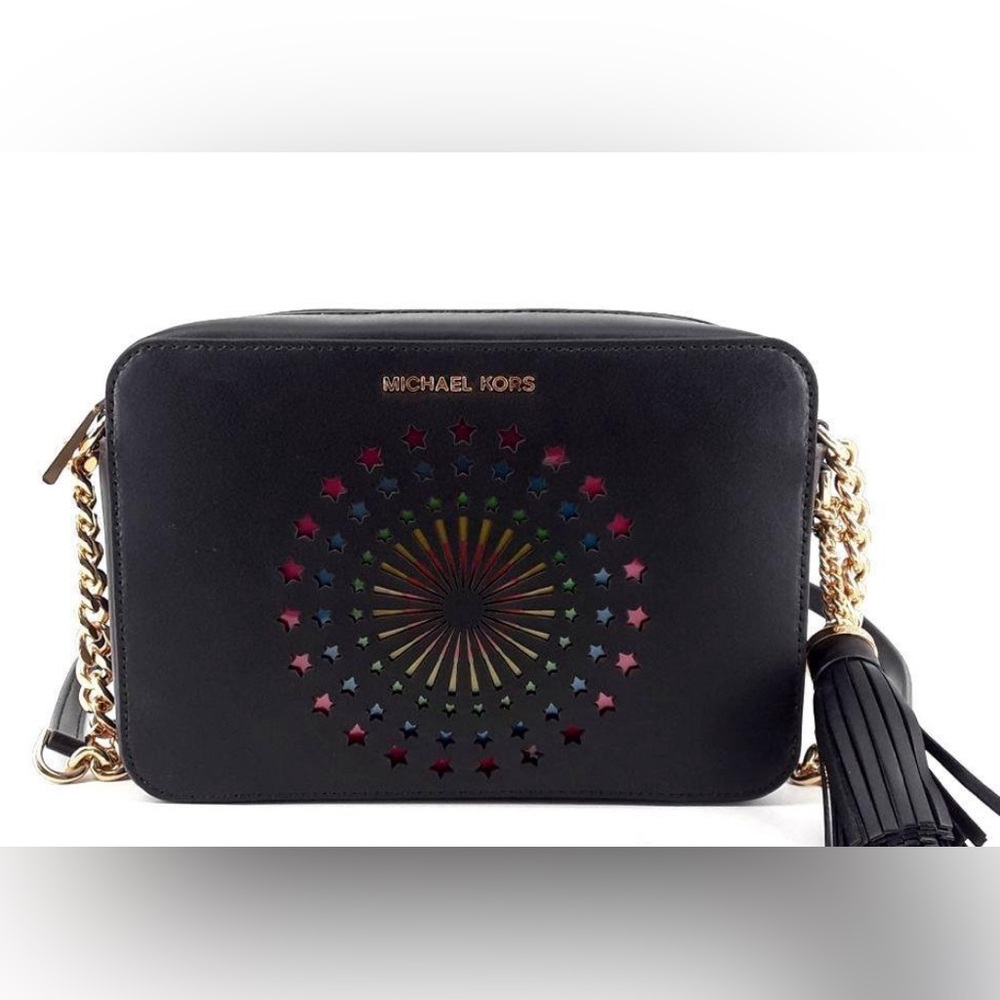 Michael Kors Ginny Light-up Firework Cowhide Leather Camera Crossbody Bag. - Picture 5 of 11